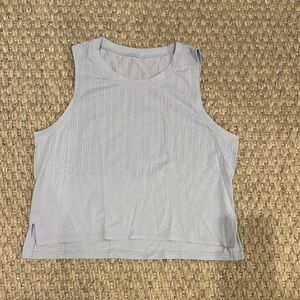 Light Blue Lululemon Crop Tank Top - Size 6